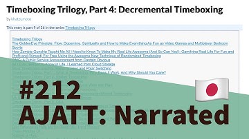 Timeboxing Trilogy, Part 4: Decremental Timeboxing- AJATT: Narrated #212