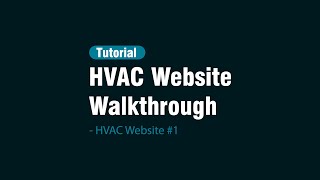 HVAC Website Template Walkthrough