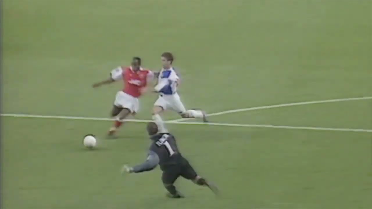 Ian Wright scores twice at Ewood in Wenger's first game [1996]