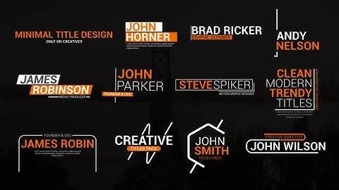 Minimal Lower Thirds Motion Graphics Templates