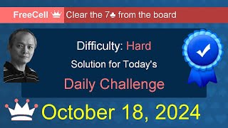 Microsoft Solitaire Collection: FreeCell - Hard - October 18, 2024