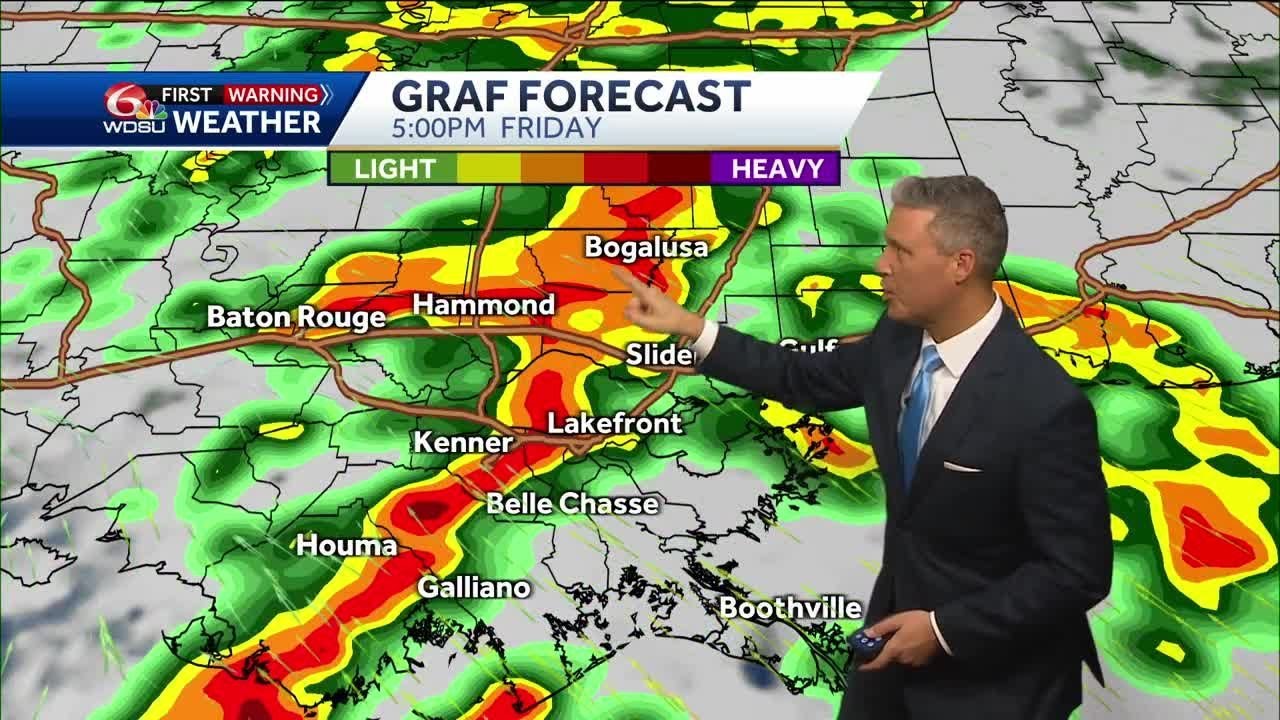 Friday storms, dry weekend, severe storms Monday - YouTube