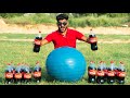 Coca Cola Mentos Reaction in Gym Ball