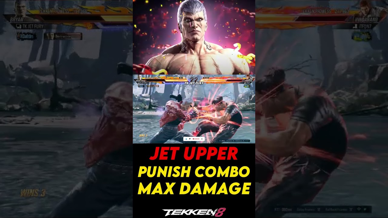 Bryan Jet Upper Punish Combo Max Damage 