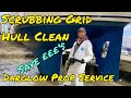 Bottom clean using tidal scrubbing grid and darglow feathering propeller service