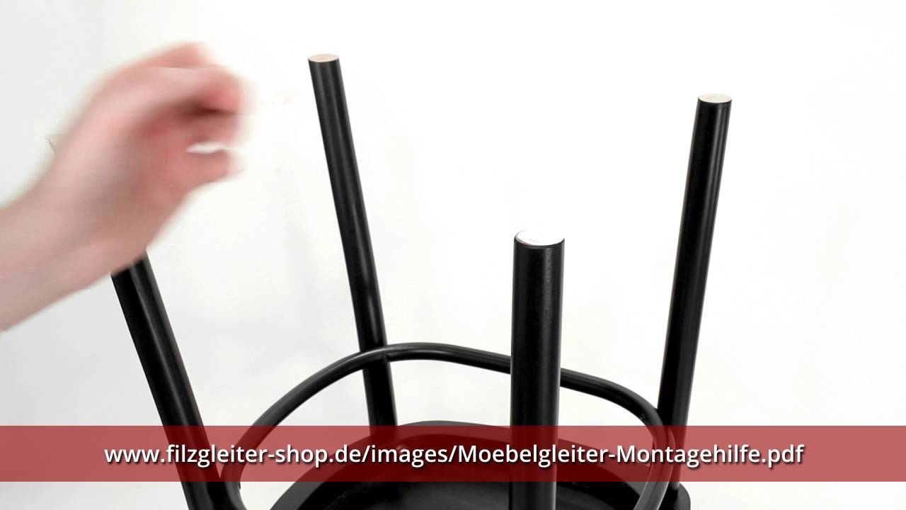 Set 20 Stk. Filzgleiter Mit Nagel Für Holzstühle, Rund, Braun