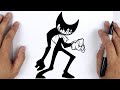 HOW TO DRAW INK BENDY (Indie Cross) | Bendy And the ink machine / Friday Night Funkin (FNF) - Easy