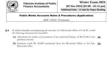 Pipfa public works solved paper Q,NO 4 || Pipfa past paper solved winter 2024 || Public works 2024