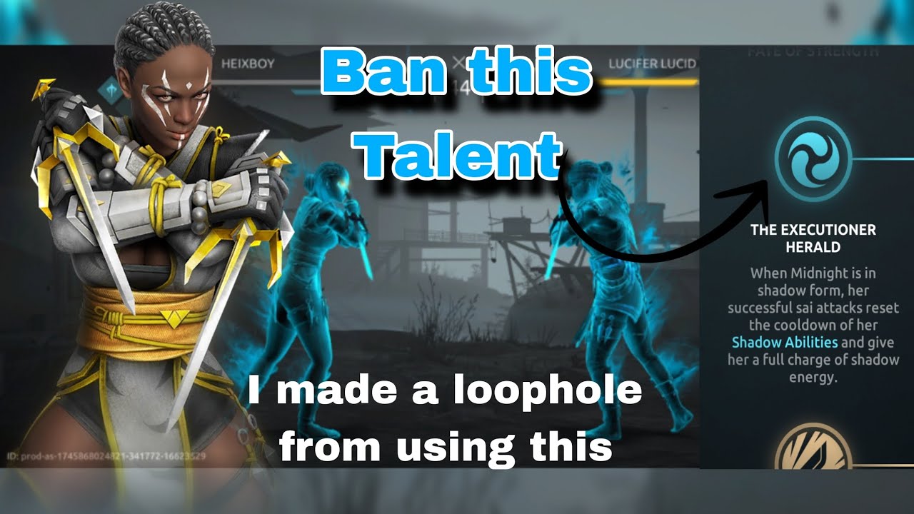 Shadow fight 4: MIDNIGHT mastery,  Favorite Talent "THE EXECUTINER HERALD"(tips and tricks combos)