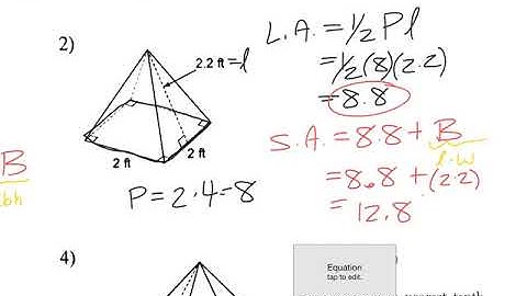 12.3 Surface Area Pyramid and Cones Video