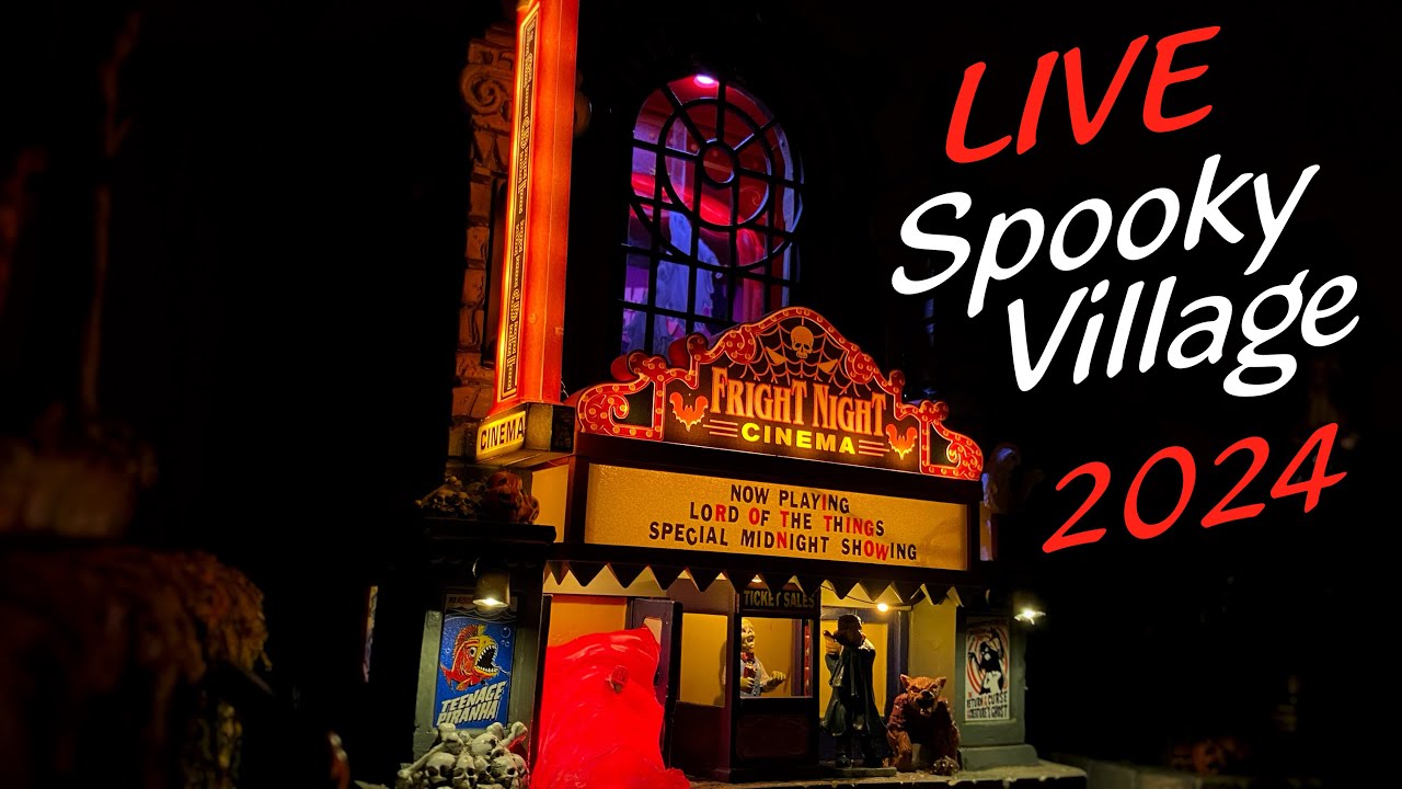 🔴 LIVE Spooky Village Display SET-UP