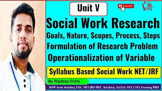 NTA UGC NET/JRF 2020 I Social Work I Social Work Research I Unit V I L-01