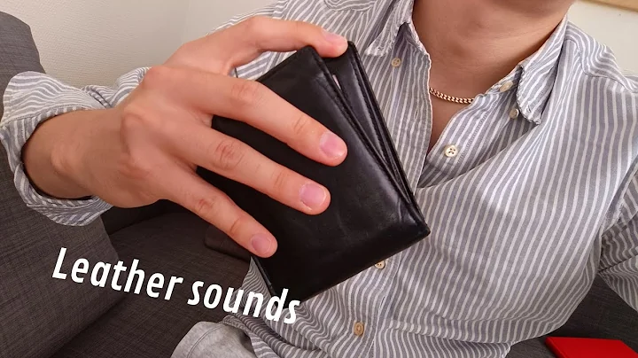 Leather wallet tapping and gripping ASMR (No talking)