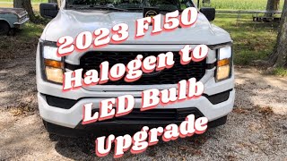 2023 F150 Halogen to LED bulb upgrade with @AUXITOLED H11 bulbs