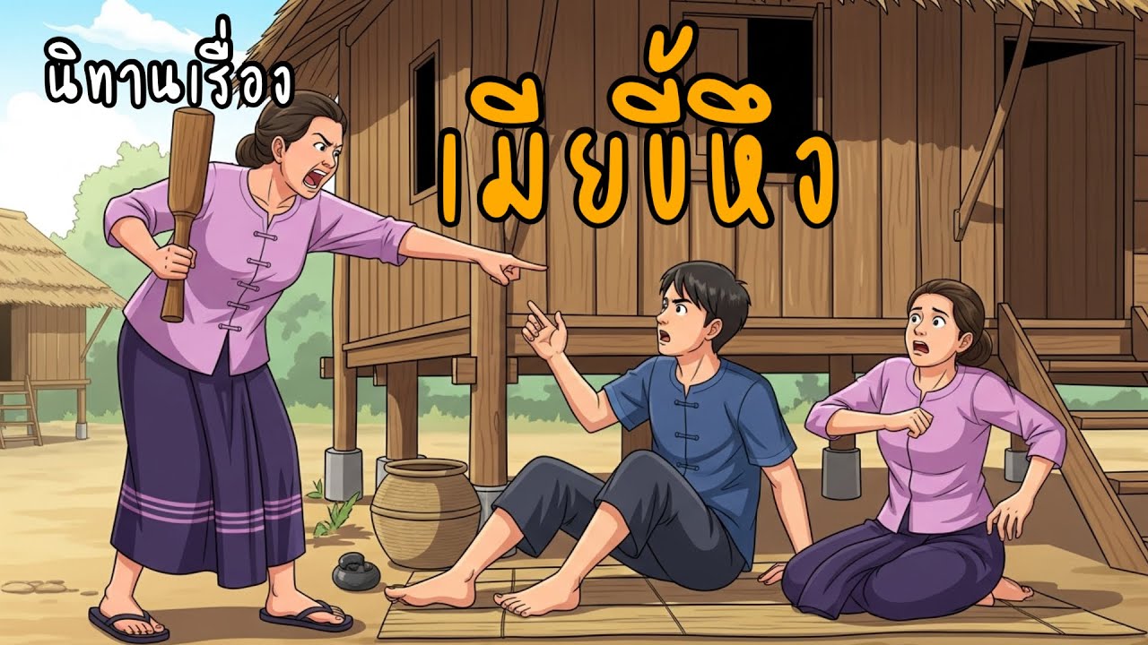 เมียขี้หึง กับสากกะเบือคู่ใจ ￼ #นิทานพื้นบ้าน #นิทานก่อนนอน #เรื่องเล่าก่อนนอน #นิทานสอนใจ