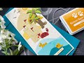 Making the Cut: Die Cut Slimline Beach Scene Card