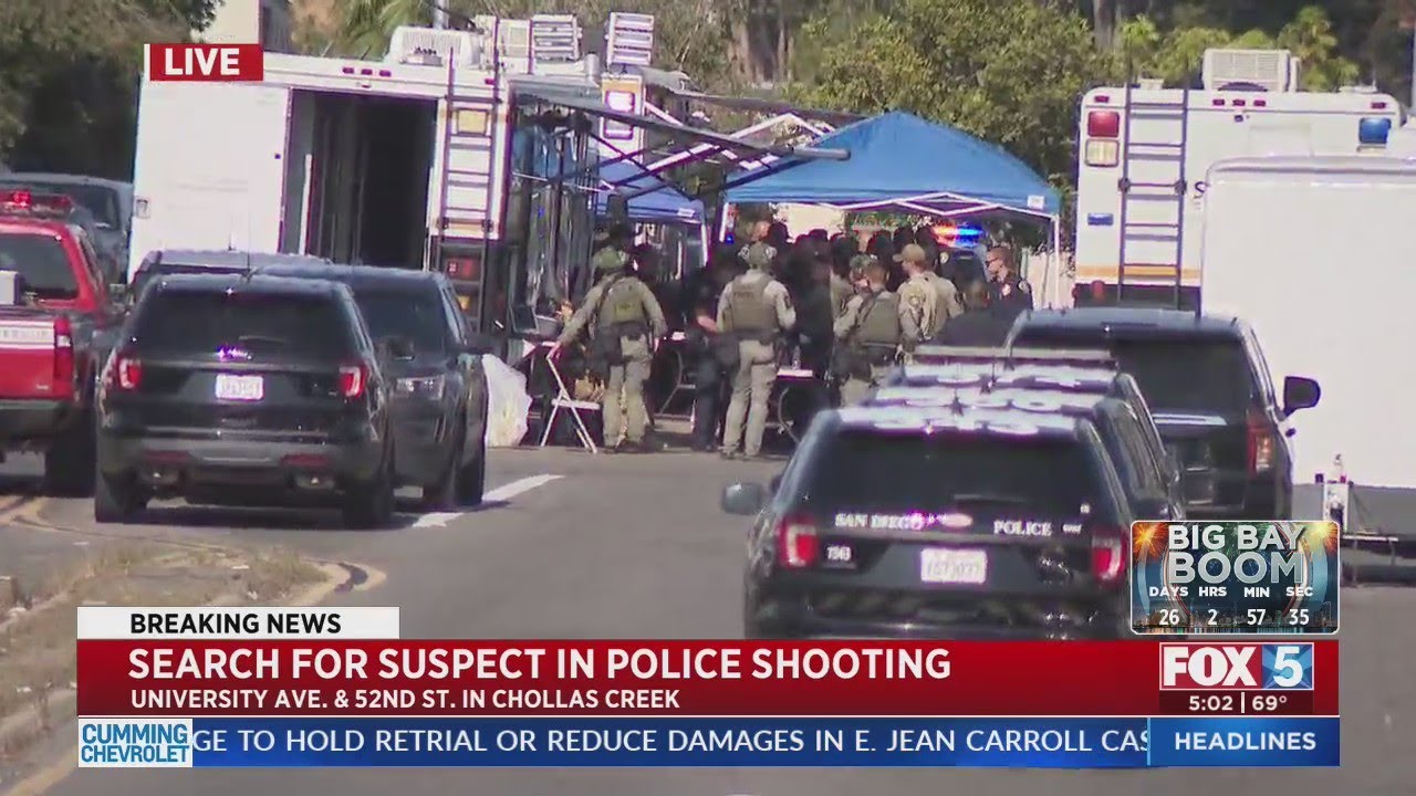 San Diego Police Officer Shot In Chollas Creek - YouTube