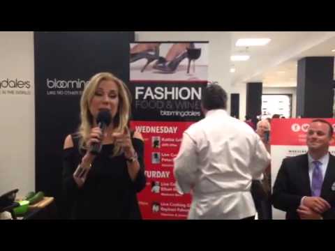 <p>Kathie Lee Gifford banters with the crowd before her cooking demo with Peter X. Kelly</p>