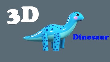 Dinosaur Inflatable 3D Model. Modeling in Blender. #dinosaur