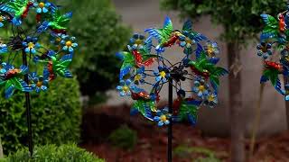 Temp-tations Outdoor Centertaining Set of (3) 8" Wind Spinners on QVC