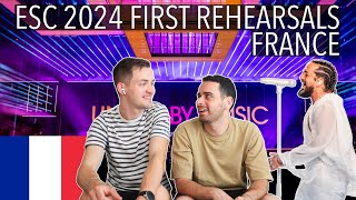 🇫🇷 FRANCE EUROVISION 2024 - 1ST REHEARSAL - SLIMANE - MON AMOUR - REACTION