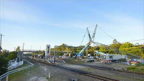 Wyee Station Upgrade time lapse showing lift shaft installation