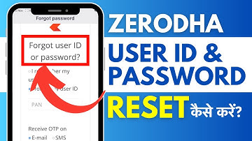 Zerodha Ka User Id Aur Password Kaise Pata Kare? Reset Zerodha Password