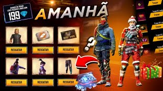 AMANHÃ!! COMO GANHAR A LÂMINA DE FERRO, NOVO PASSE BARATO, GELO DE GRAÇA E ATUALIZAÇÃO - FREE FIRE
