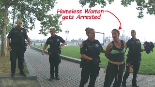Crazy Homeless Woman Arrested for Robbery in Hoboken, NJ - PART 1