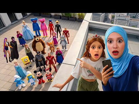 هاجمنا جميع الشخصيات الكرتونية بمنزلهم بمساعدةً جنى وميدو وخلودة…!!مخيف😱