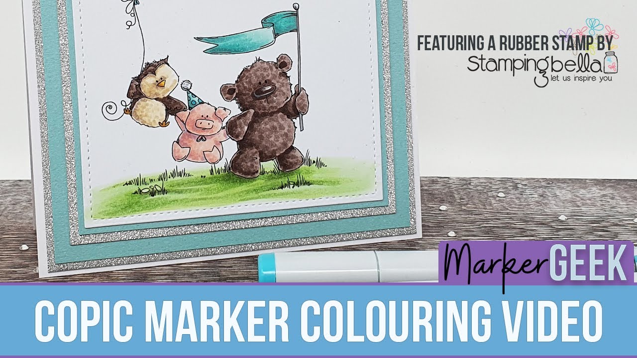 Copic Colouring Stuffie Gang - Stamping Bella rubber stamp - YouTube