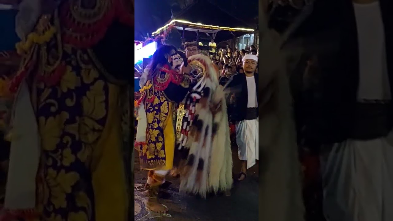 Ngunying, saat Ngelawang pada malam Galungan, Monumen Puputan Klungkung 