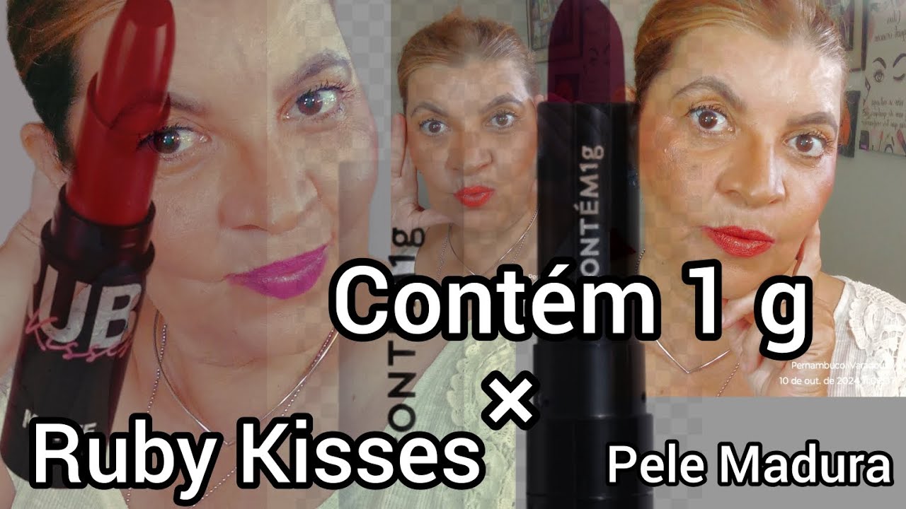 BATONS DA RUBY KISSES E CONTÉM 1 G  | FAVORITOS PARA PELE MADURA .