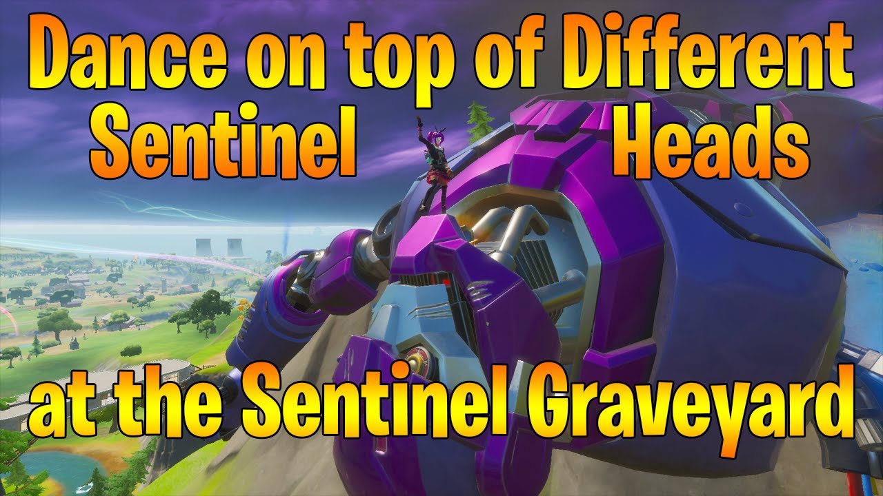 Dance on top of different Sentinel heads at the Sentinel Graveyard in Fortnite!