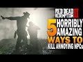 5 AMAZING & HORRIBLE Ways To Dispose Of Annoying NPCs In Red Dead Redemption 2 Hunting [RDR2]