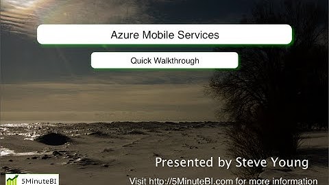 Azure Mobile Services Walkthrough