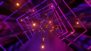 Square Shaped Blue Purple VJ Seamless Loop Tunnel | Animation Background | Video Only (1080 HD)