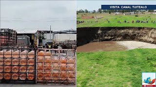 Por Socavón de Puebla toman Planta de Bonafont en Juan C Bonilla y clausuran pozo de extracción