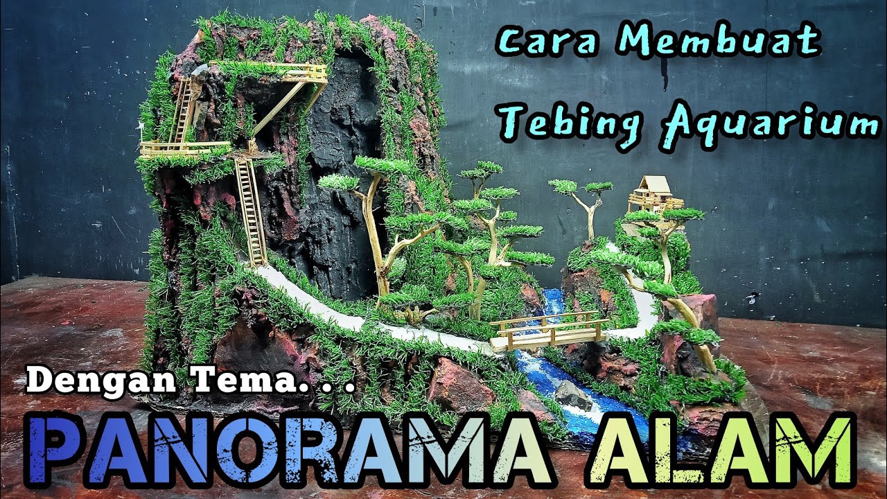 CARA MEMBUAT TEBING AQURIUM DARI STEROFOAM - how to make an aquarium cliff from Styrofoam