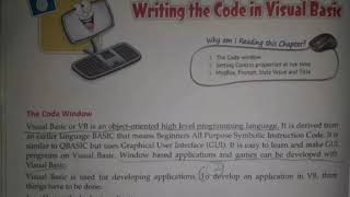 Class-8th,Ch-6(Writing the code in Visual Basic)Part-1