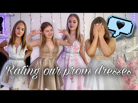 Twins rate each other’s Prom dresses | JJs house dress haul