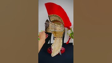 Handmade Roman Centurion Helmet with Red Crest – Gallic Gladiator Armor  #halloween #trending