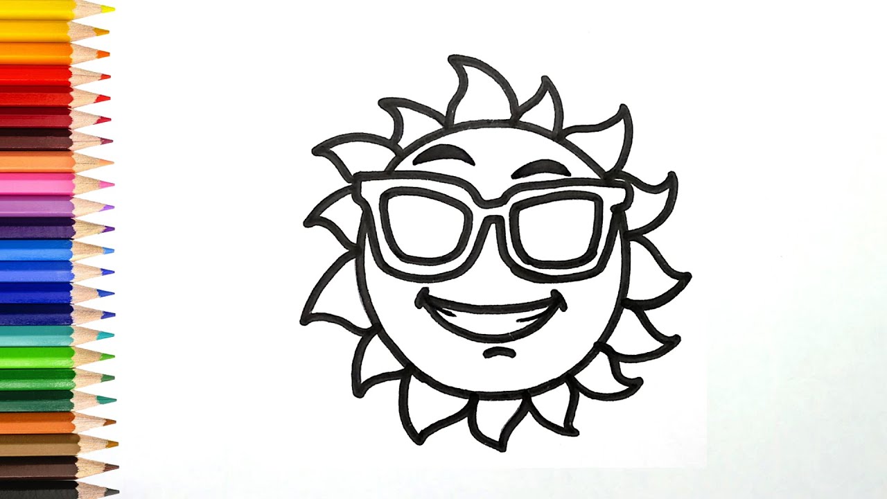 How to Draw A Sun | Easy Drawing & Coloring for Kids - YouTube