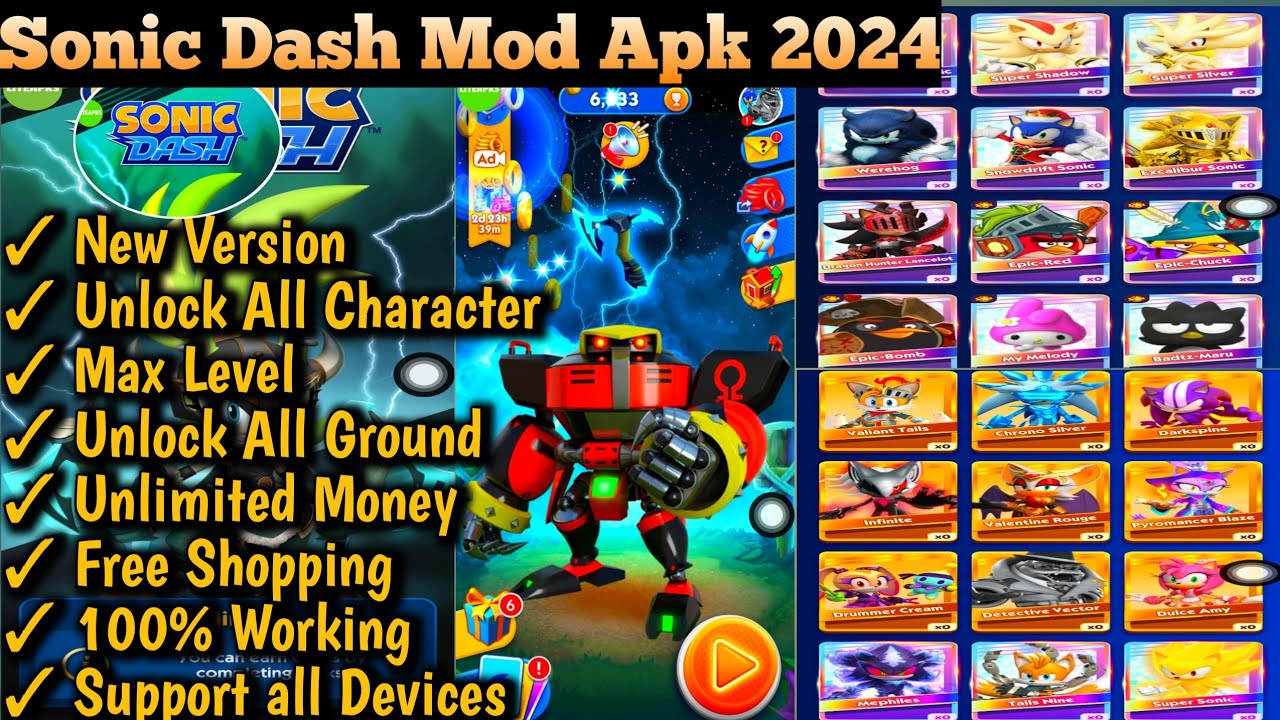 Sonic Dash Mod Apk 2024 Sonic Dash Mod Apk Latest