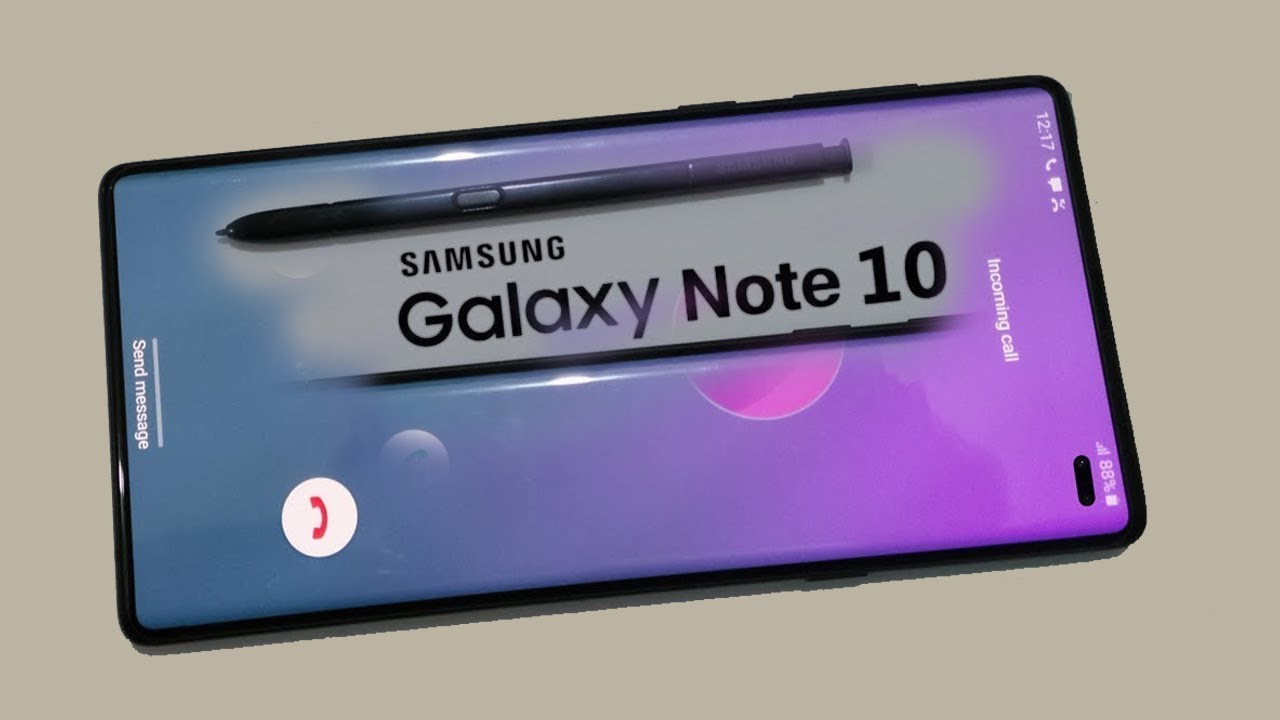 Samsung Galaxy Note 10 Full Screen Design - YouTube