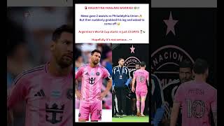 Messi Injury Scare Before World Cup? 😰🇦🇷 #football #footballshorts #messi