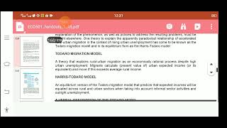 eco501 short lecture 24(a)  todaro migration model