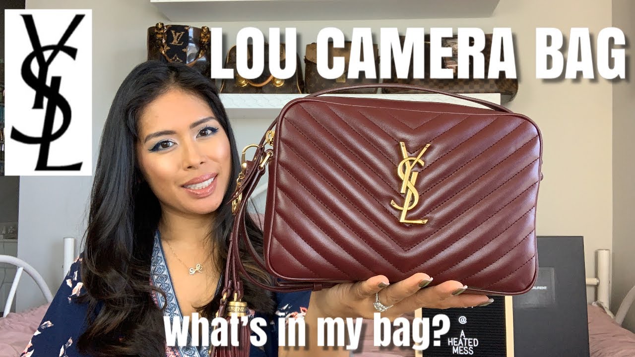 YSL LOU CAMERA HANDBAG REVIEW, WEAR AND TEAR + TRY ON!