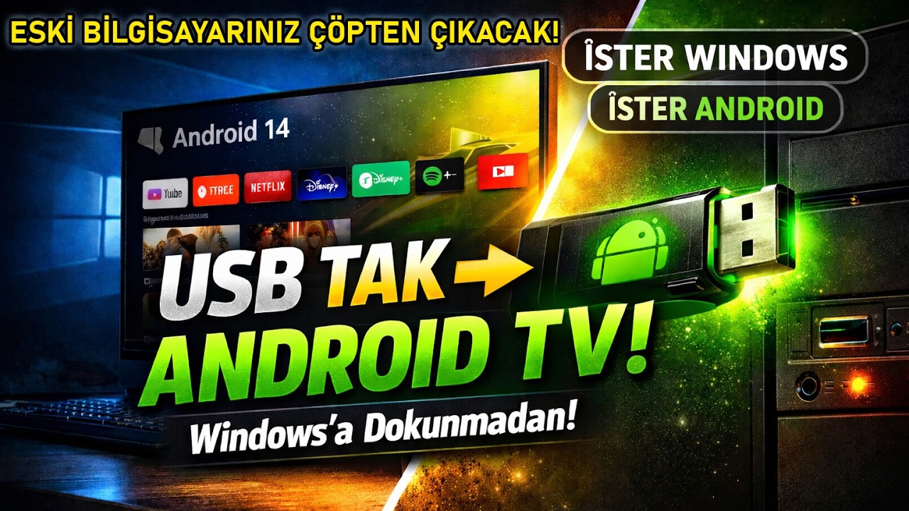 Taşınabilir Android TV! Kurulum Yok Format Yok! 200 Liralık Flaş Bellekle Android Cebinizde!