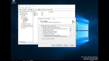 Delegation control on Active Directory.